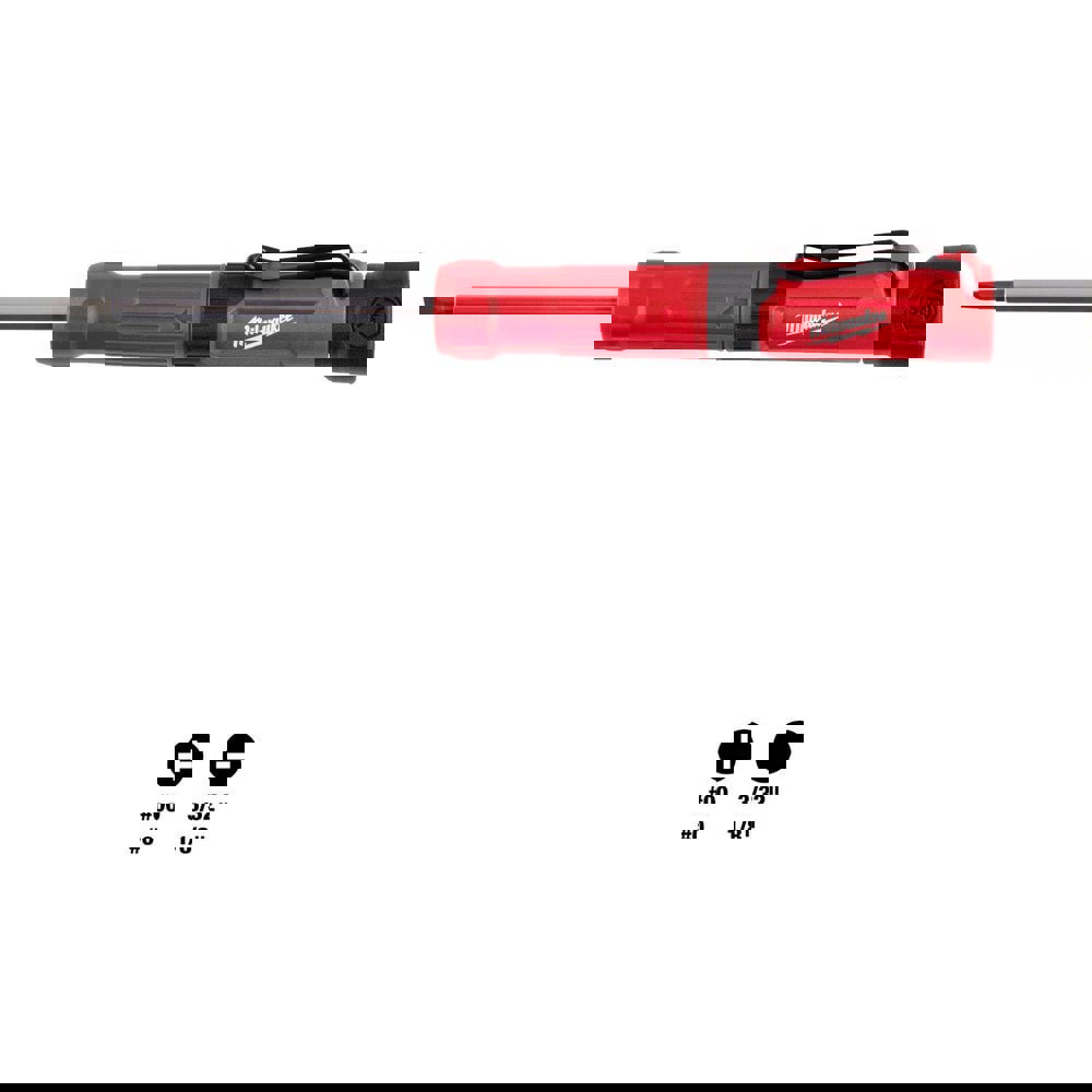 Bit Screwdrivers; Type: Combination ; Tip Type: Phillips; Slotted ; Drive Size (TXT): 1/4 in; 3/8 in; 1/2 in ; Shaft Length: 2.7500 ; Handle Type: Non-Slip Grip ; Overall Length (Decimal Inch): 6.5